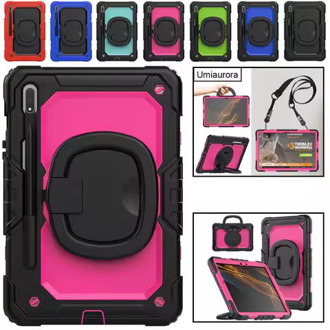 For Samsung Galaxy Tab S9 Ultra SM-X910 S7 FE S8 Plus SM-X810 SM-X610 X710 Tablet Case Heavy Duty Ru