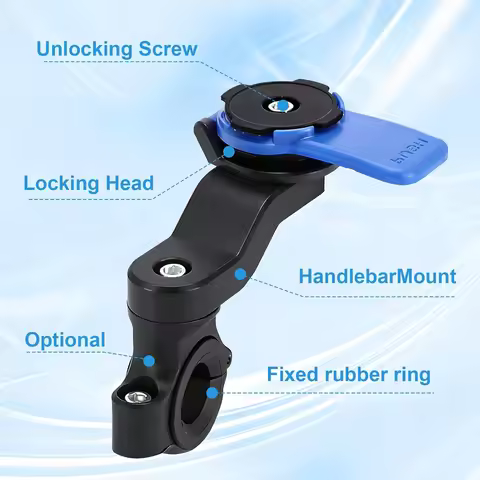 QUAD LOCK Universal Smartphone Mount with Vibration Shock Absorber for Motorcycle Bicycle Handlebar 