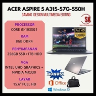 LAPTOP GAMING ACER ASPIRE A315-57G-550H CORE i5-1035G1 RAM 8GB 256GB