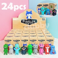 24Pcs fuggler blind box keychain Funny Ugly Tooth Monster key ring bag pendant anime gift