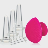 7PCS Natural Silicone Cupping Massage Cup for Body Fac Neck Eye Massage Vacuum Tank Body Facial Care