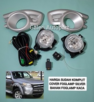 Lampu Ford Ranger 2009 2010 2011 LAMPU FOGLAMP KOMPLIT LOWIN / Ford Everest 2010 / Cover Silver