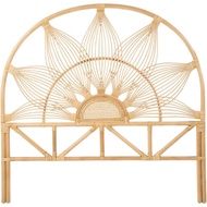 Sunflower Rattan Twin Headboard Bedroom Bedroom Furniture Headboard Twin Size Tropical Decor Bohemia
