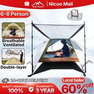 [NICOO]Camping Tent Foldable Waterproof Sun Protection Hiking Picnic Sleeping Tent 6-10 Person Famil