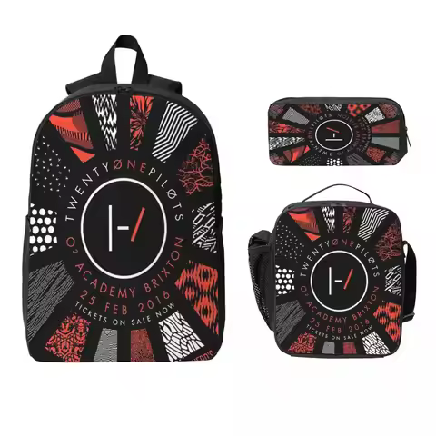 Twenty One Pilots Backpack Student Boys Girls BookBag School Bag Computer Shoulder Bags 3ps Insulate