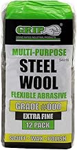 Multi-Purpose Steel Wool Flexible Abrasive 12 Pack (Extra Fine #000)