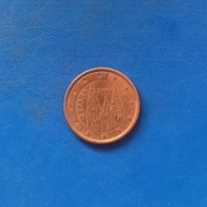 Koin Spanyol 5 Euro Cent Tahun 1999-2009