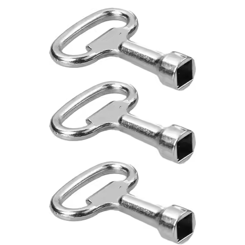 3Pcs Square Key Square Key Water Tap 8mm Ventilation Key Stainless Steel Electric Cabinet Door Lock 