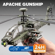 Scale 1/64 Apache gunship AH-64D/Black Hawks UH-60 Helicopter Gunships Alloy Model Toy For children