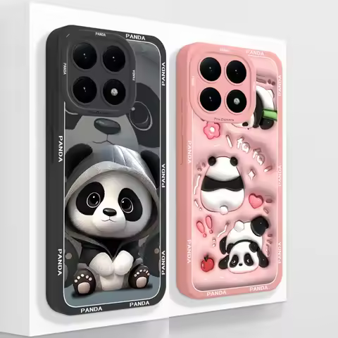 For Xiaomi 15T Case For Xiaomi 15T Pro Cute Panda Liquid Silicone Phone Back Cover For Xiaomi15t Cou