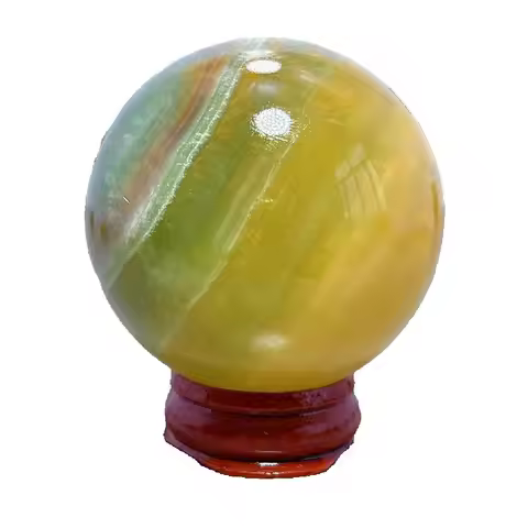 Lemon Green Fluorite Sphere Natural Crystal Home Decoration Room decor Luck Quartz Stone Garden Heal