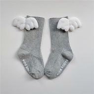 Angel Wing Bé Trai Bé Gái Đôi Tất Cotton Chống Trơn Trượt Ngắn Tầng Tất Màu Kẹo Dễ Thương Cho Bé Tập