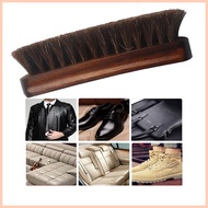 ♈ ◫ ◳ 4Pcs/Set Horse Hair Shoe Brush Shoe Boot Polish Shine Cleaning Brush Long Wood Handle Shoe Br