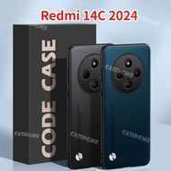 Redmi 14C 2024 Luxury Plain Skin Leather Phone Covers For RRedmi 14C Redmi14C 14 C C14 4G 5G 2024 Ma