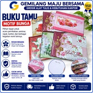 Medium-Sized Floral Wedding Guest Book, 2 Premium Guest Book for Celebrations