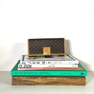 Celine啡色老花早期口金卡片套錢包長夾小手袋 日出中古二手