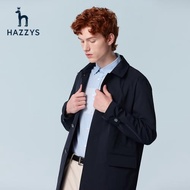 hazzys哈吉斯官方休閑中長款風衣
