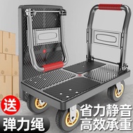 Trolley Cart Trolley Hand Buggy Foldable and Portable Handling Household Trailer Platform Trolley Pulling Cargo Trolley