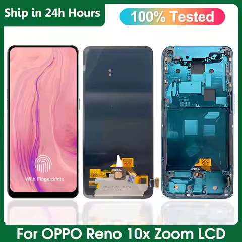 New AMOLED For Oppo Reno 10x Zoom CPH1919 PCAM00 LCD Display For Reno 10X Zoom Touch Screen Digitize