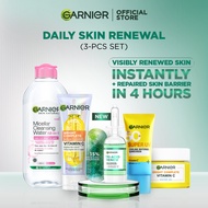 [NEW] Garnier Peeling Set 3Pcs - Tri-Acid Peeling Bundle, Restore Barrier in 4H, Even Tone, Healthy 