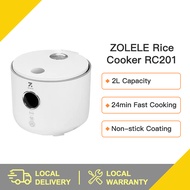 ZOLELE RC201 Rice Cooker 2L Multifunction Cooker Non-Stick Inner Pot 24 Minute Quick Cooking Periuk 