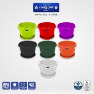 Lucky Star - CLASSIC FLOWER POT 25 CM + PLATE decorative flower pot plastic plant pot