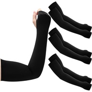3 Pairs Gaming Arm Sleeves PC with Thumb Hole Gaming Sleeves Gloves Arm Warmer for Esports Gamers Co