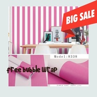 Wall Sticker Wallpaper | Bedroom Wallpaper | Pink Line Wallpaper