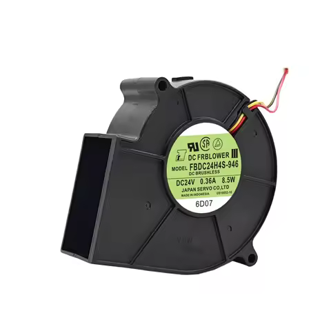 SERVO FBDC24H4S-946 97x97x33mm 24V Heavy-Duty Blower Fan - 8.5W Cooling, 3712 RPM 97x97x33 Blower​