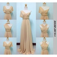 Infinity Dress With Tube Beige Dress Maxi Dress