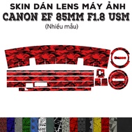 Canon EF 85mm f1.8 USM Lens Skin (Many models) | Decal Film 3M 85mm camera lens protection sticker