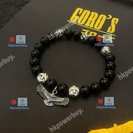 新款 Goros橋吾郎黑曜石老鷹串 認準hkpowerbuy. 飾品 送禮 手鏈 耳釘 項鏈 頸鏈 情人節 禮物