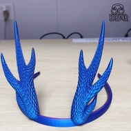 Nezha Troubled Sea Headwear Ao Bing Ice Dragon Horn Headband Cute Funny Hairpin Children's Headband 