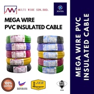 MEGA Cable PVC Insulated Wire 1.5mm / 2.5mm / 4mm / 6mm (100m) – Yellow/Blue/Red/Black/Green