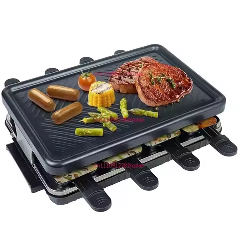 Electric Korean BBQ Table Grill Indoor Cheese Raclette Grill for 8 Person