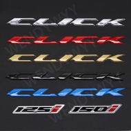 1 pair Multi-Colors 3D Soft Glue Honda Click or 125i or 150i Emboss Letter Emblem Waterproof Badge Decal Tank Sticker for Motorcycle Decor Accessories