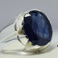 藍寶石戒指 男士 藍寶石 純銀 寶石 戒指 手工戒指