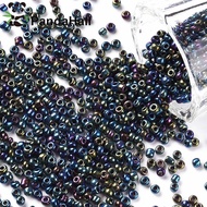 1pound 12/0 Glass Seed Beads Iris Round Colorful 2mm Hole: 1mm about 30000pcs/pound