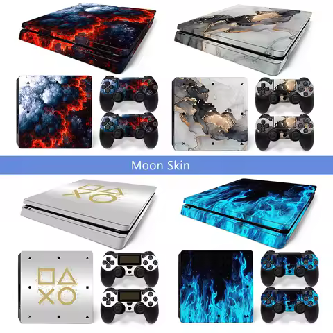 Skin Wrap for PS4 Slim Protective Vinyl Decal for PS4 Slim Game Accessories Sticker Cover for PS4 Sl