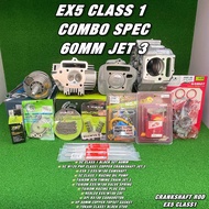 COMBO EX5 CLASS 1 BLOCK CLASS 1 60MM TAIKOM HEAD EX5 DREAM 23 27 CRANKCASE CLASS 1 RX100 CARBURETOR 