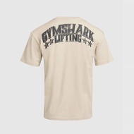 Gym.shark sports fitness T-shirt trend cotton back five-pointed letter printed short-sleeved T-shirt