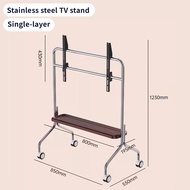 Durable Stainless Steel TV Bracket Universal TV Stand for Home Office Entertainment Area