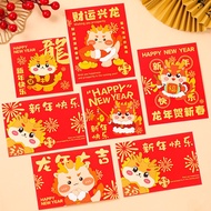 #2024 CNY Card#10pcs Chinese New Year Card龙年新年卡片可爱蛋糕装饰插牌龙年大吉春节礼品小卡片喜庆祝福语伴手礼贺卡