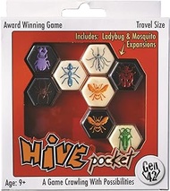 HUCH! Hive Pocket Game - Compact Abstract Strategy Board Game for 2 to 4 Players, Ages 9+ (696+)