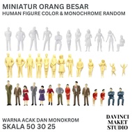 (Unit) Miniature People Scale 30 25 15 Large Diorama Model - Human Figure White Human