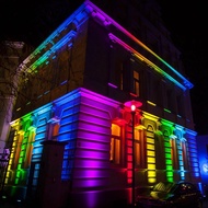 HAPPY TIME-RGB Flood Light RGB Reflector IP66 LED Spotlight with Remote Projector Lamp Outdoor Garde