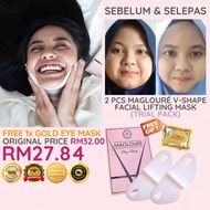 2 Keping Magloure V Shape Facial Lifting Mask Double Chin Face Slimming Double Chin Remover Mask
