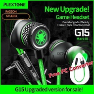 [UPGRADED VERSION] PLEXTONE G15 Magnetic Stereo Strong Bass Game Earphone Headphone Hammerhead Pro V