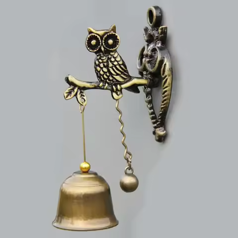 Animal Owl Horse Elephant Wind Chime Shopkeeper Metal Door Bell for Store Office Entrance Front Porc