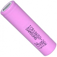 Original Samsung ICR18650-26H 2600 mAh battery removed
